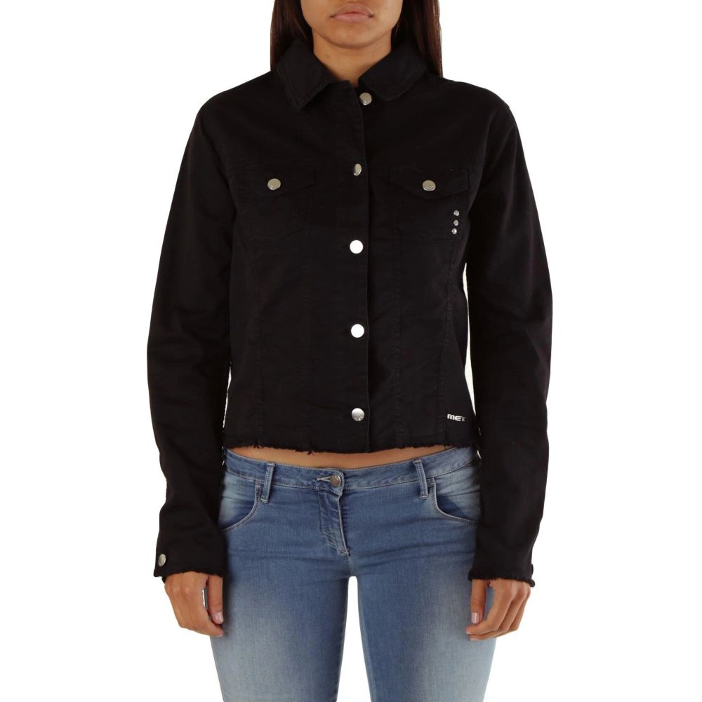 Met Black Cotton Denim Jacket