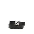 Fendi Black Calf Leather Bos Taurus Regular Belt