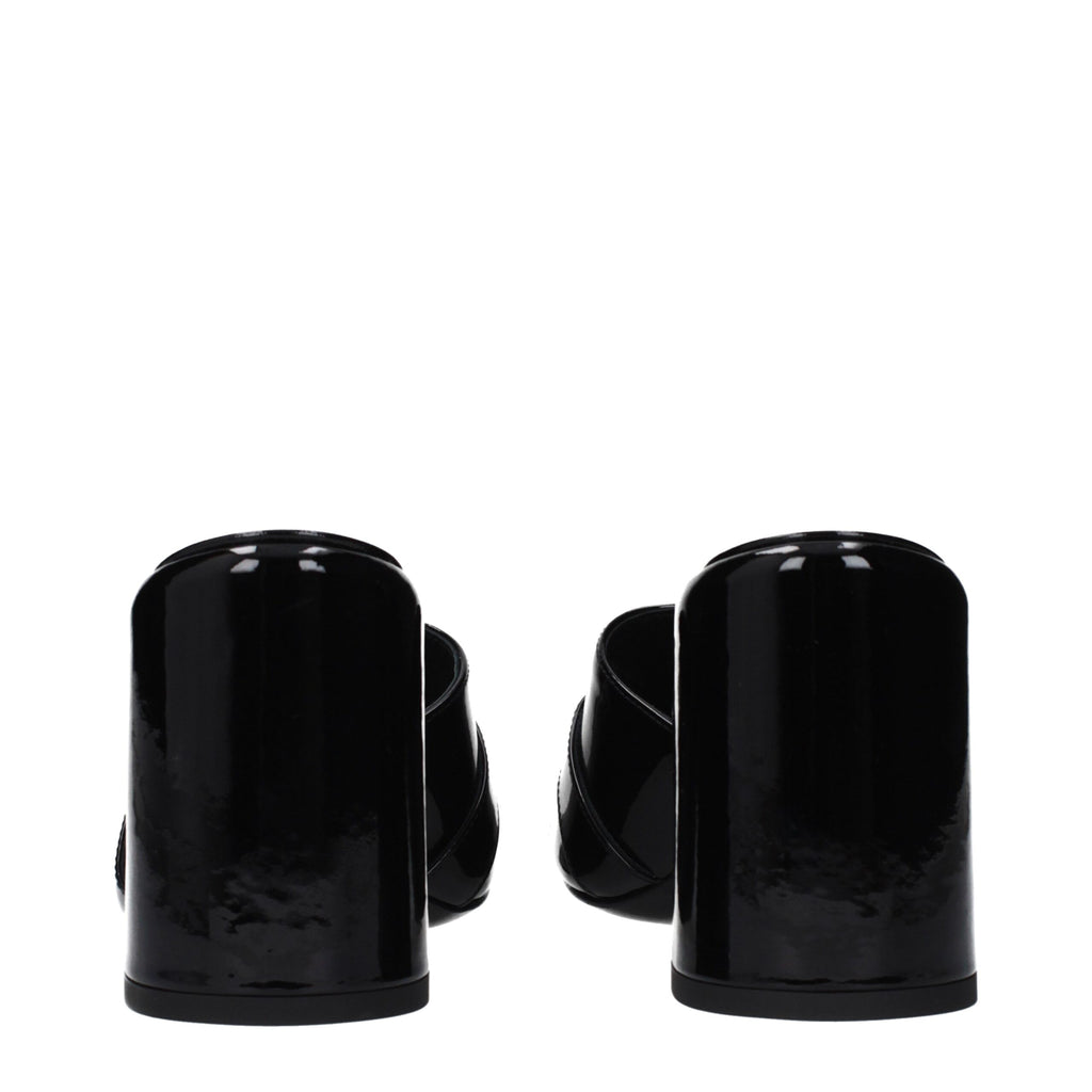 Versace Black Leather Platform Sandals