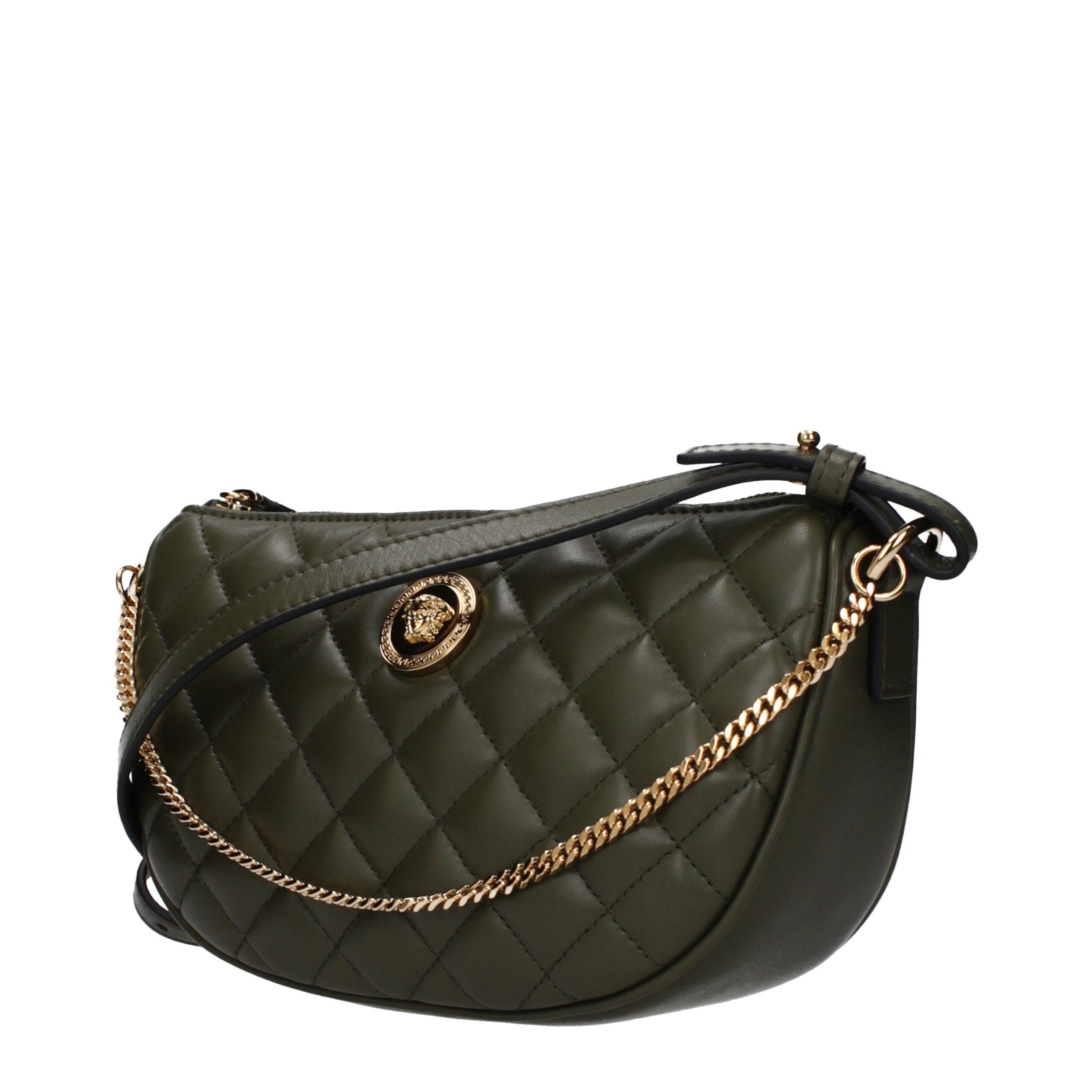 Versace Green Leather Handbag