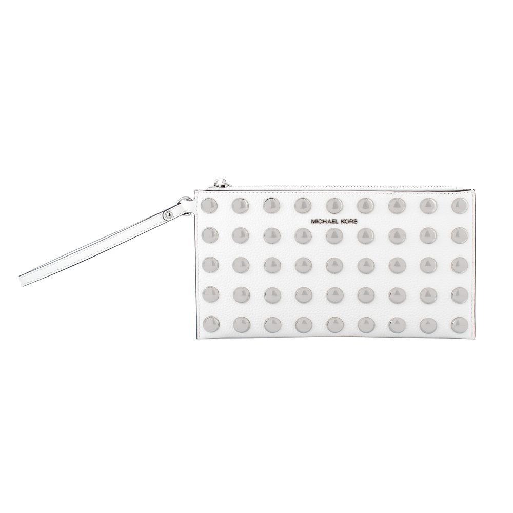 Bolso de mano de cuero blanco Michael Kors