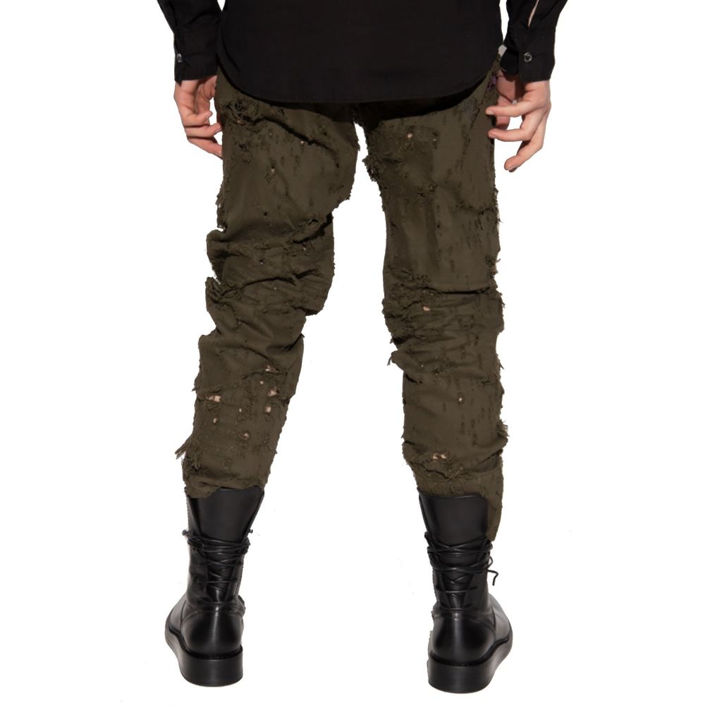 Pantalón casual bicolor de algodón Dsquared²