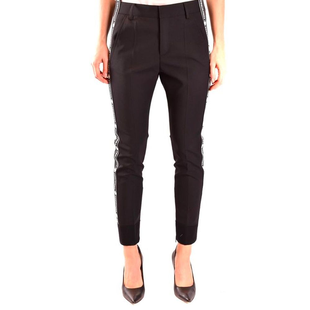 Dsquared² Pantalones de Vestir de Lana Negros