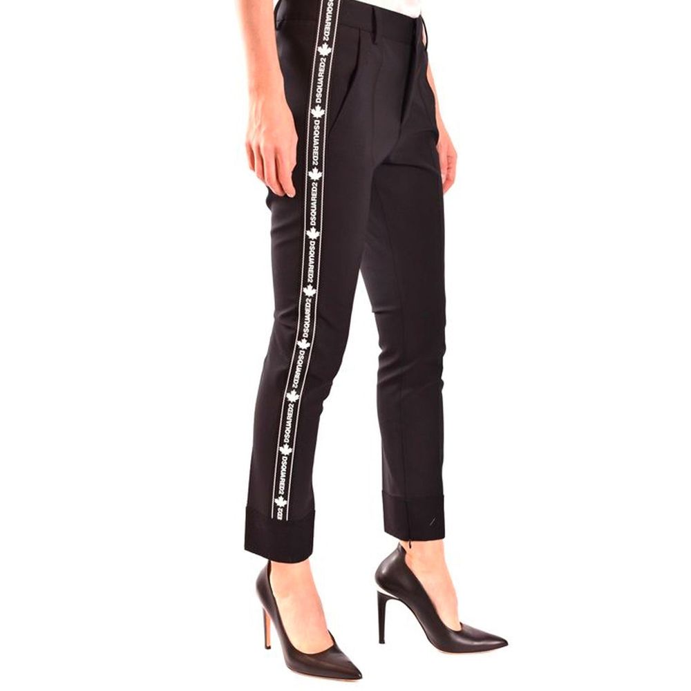 Dsquared² Pantalones de Vestir de Lana Negros