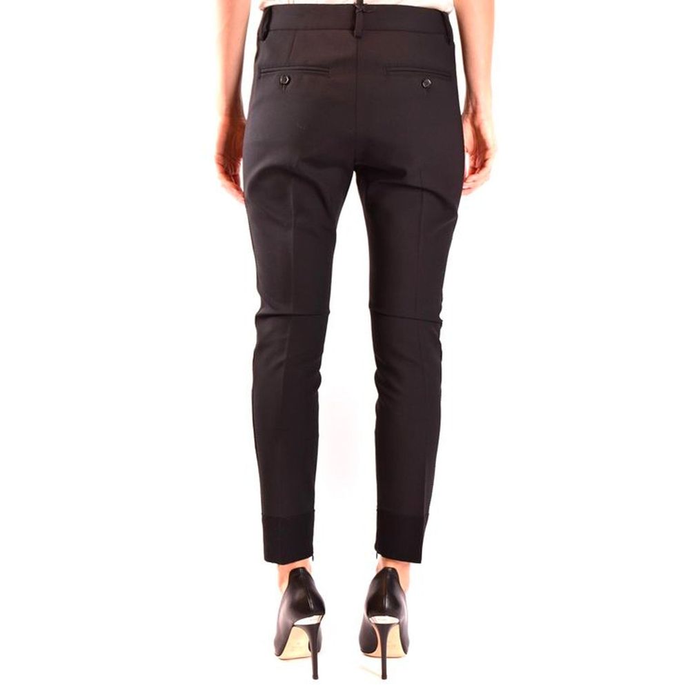 Dsquared² Pantalones de Vestir de Lana Negros