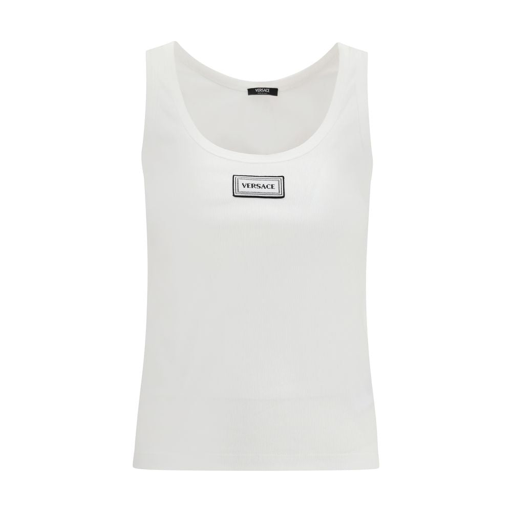 Versace White Cotton Top