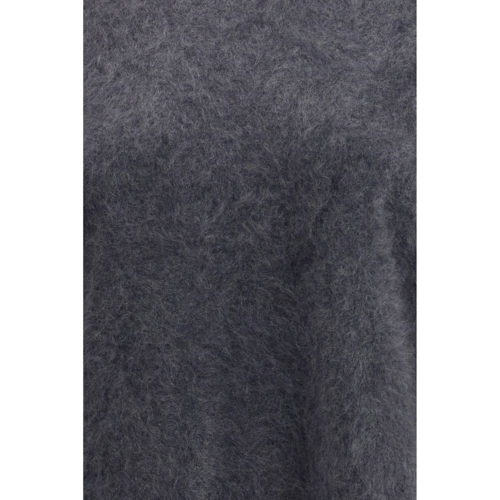 Pull en cachemire gris à manches courtes Lisa Yang