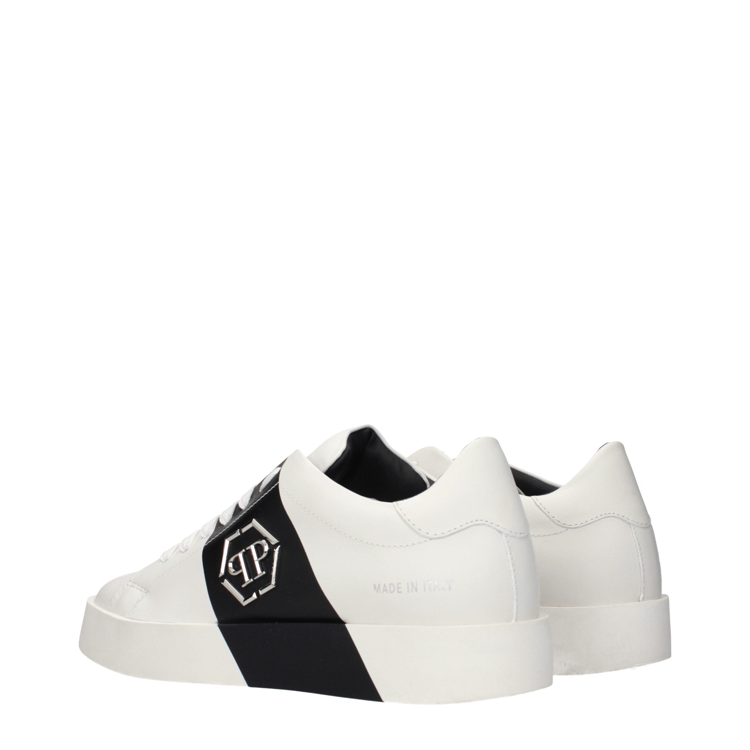 Philipp Plein White Leather Sneakers