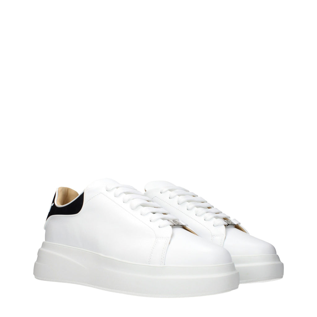 Philipp Plein White Leather Low Top Sneakers