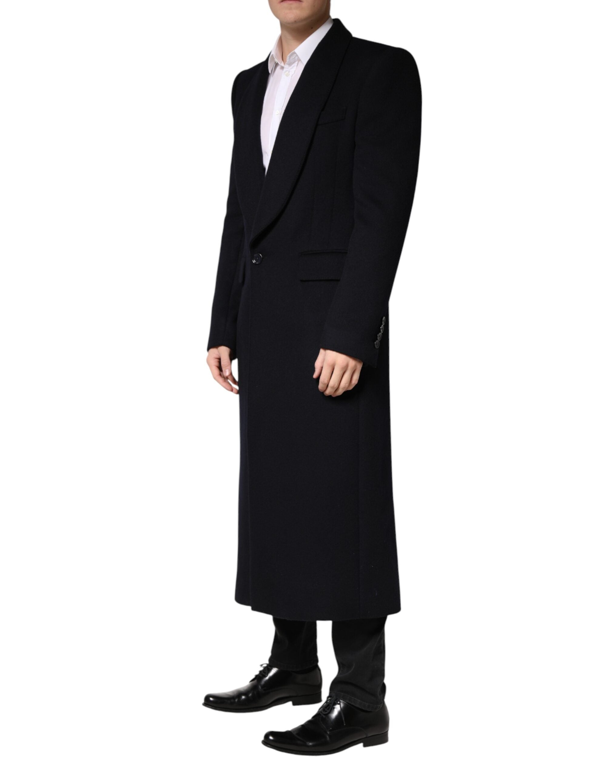Dolce & Gabbana Black Single Breasted Trench Coat Jacket
