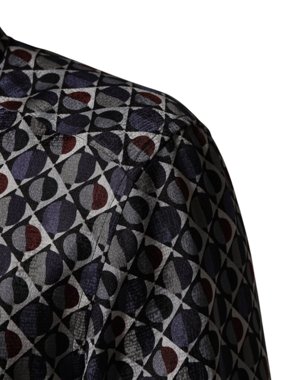 Dolce & Gabbana Multicolor Patterned Collared GOLD Men Dress Shirt