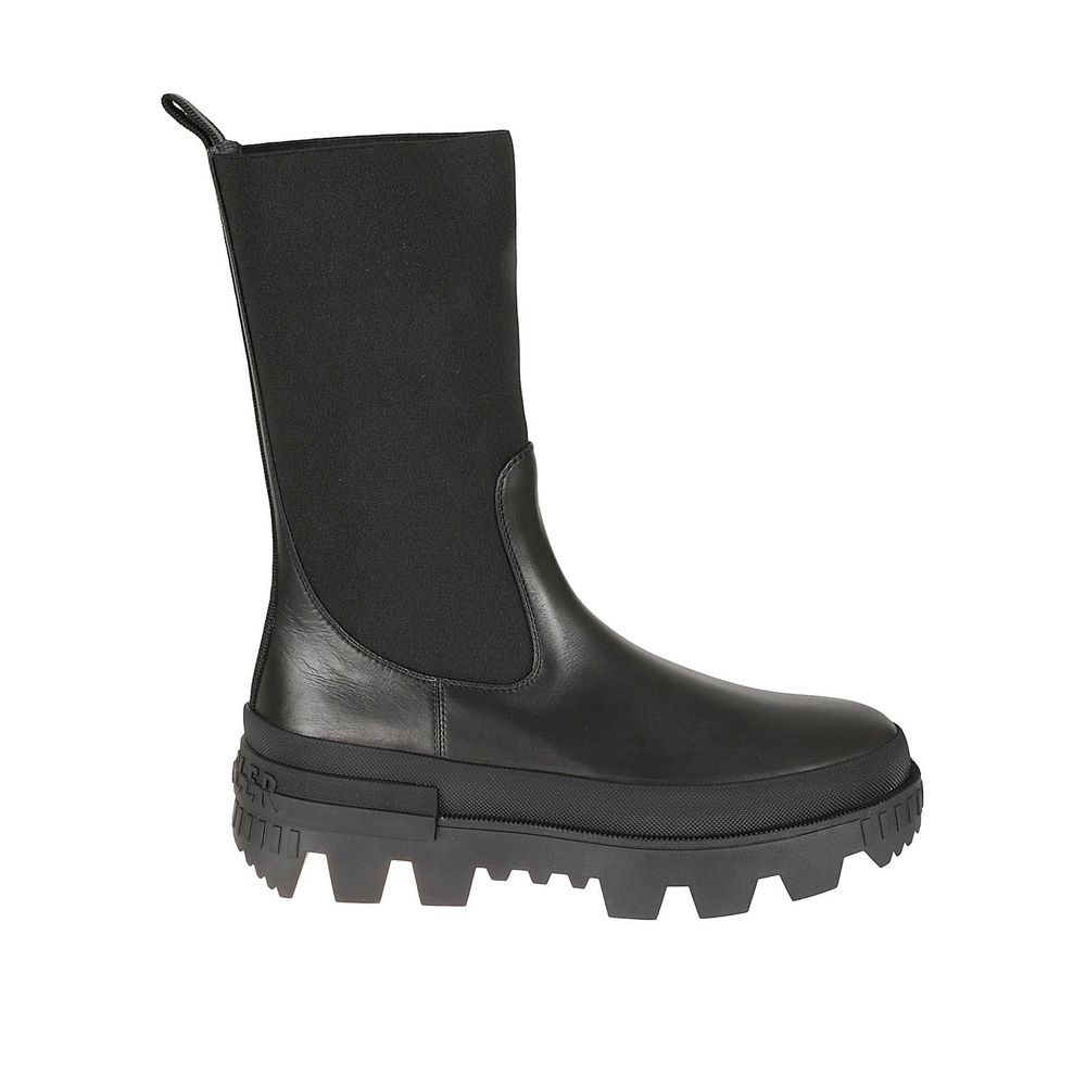 Moncler Black Calfskin Ankle Boots