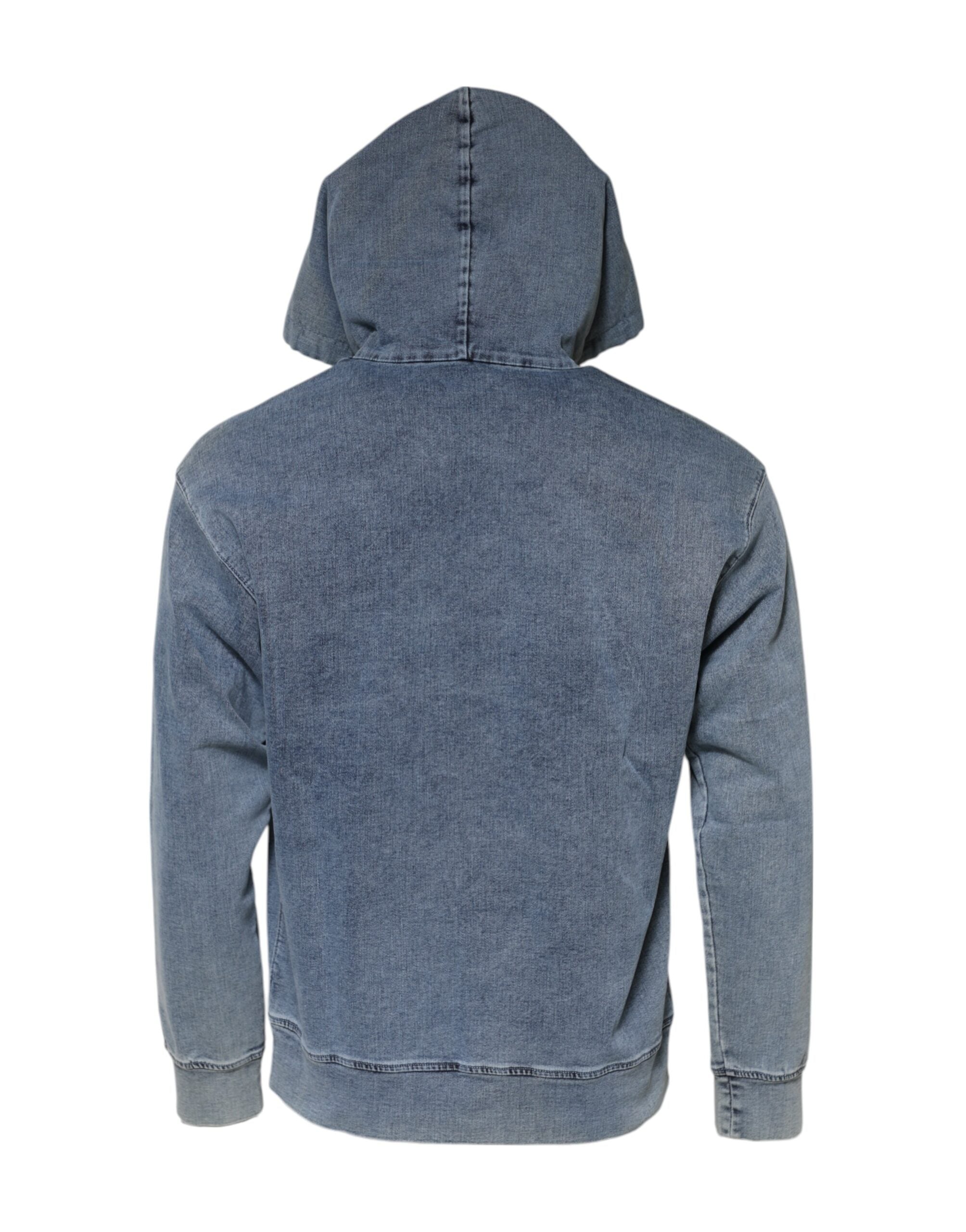 Sudadera con capucha y logo de algodón azul de Dolce & Gabbana