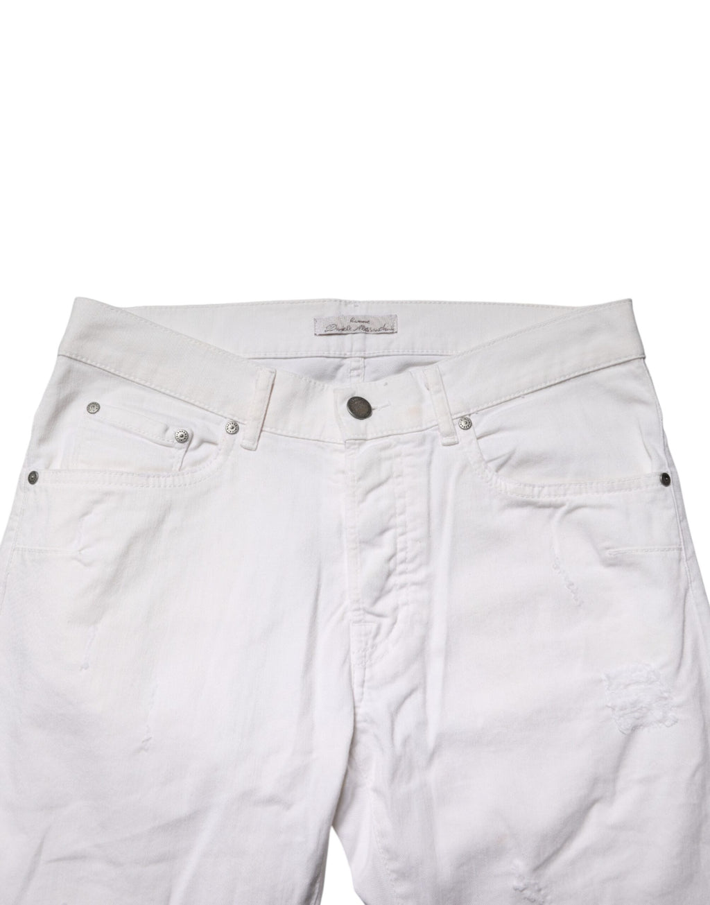 Daniele Alessandrini White Cotton Stretch Skinny Denim Jeans