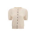 Lisa Yang Cream Cashmere Cardigan