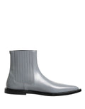 Dolce & Gabbana Light Gray Chelsea Short Ankle Boots Shoes