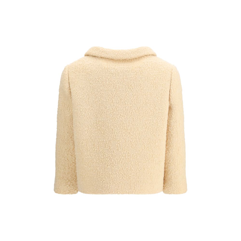 Valentino Cream Fleece Wool Coat