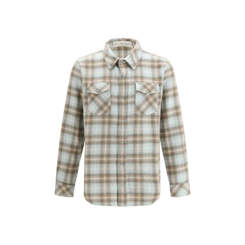 Camisa God's True Cashmere de cachemira multicolor con motivos