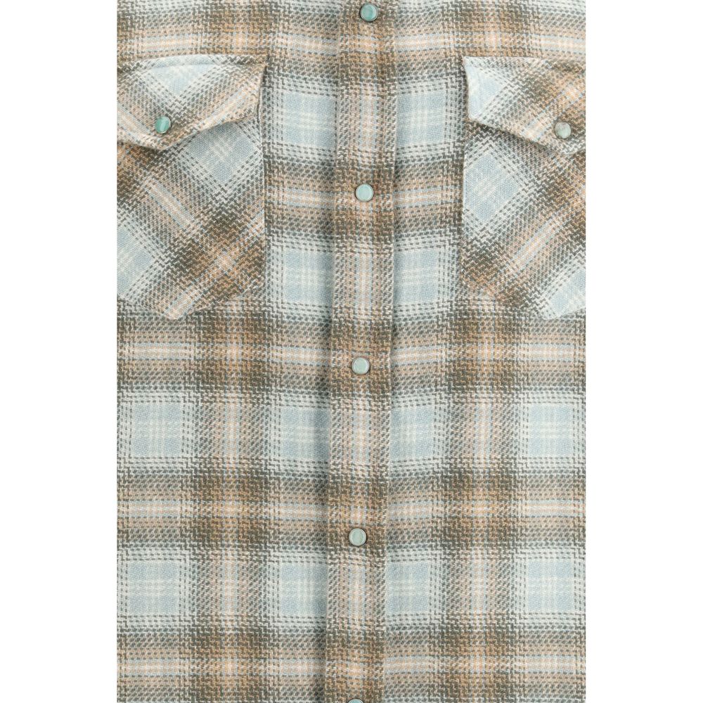Camisa God's True Cashmere de cachemira multicolor con motivos