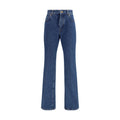 Balmain Blue Cotton Straight-Leg Jeans