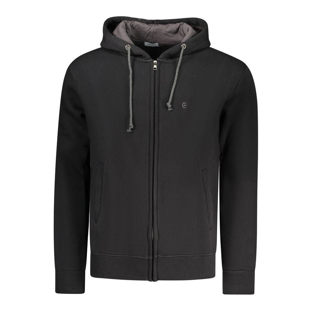 Sudadera con capucha para hombre Coveri Moving de algodón negro