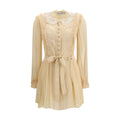 Self-Portrait Cream Viscose Casual Dress