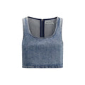 Self-Portrait Blue Cotton Top