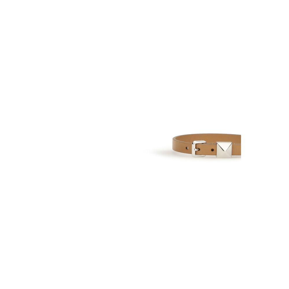 Valentino Garavani Brown Calf Leather Bos Taurus Bracelet