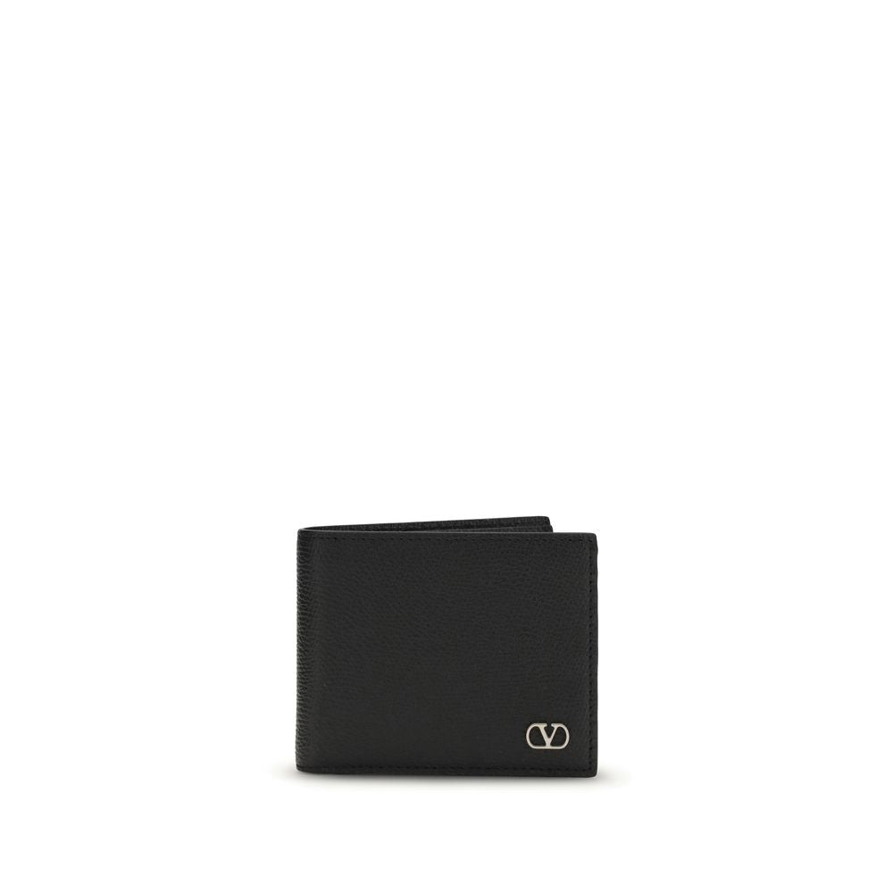 Valentino Garavani Black Calf Leather Bos Taurus Wallet