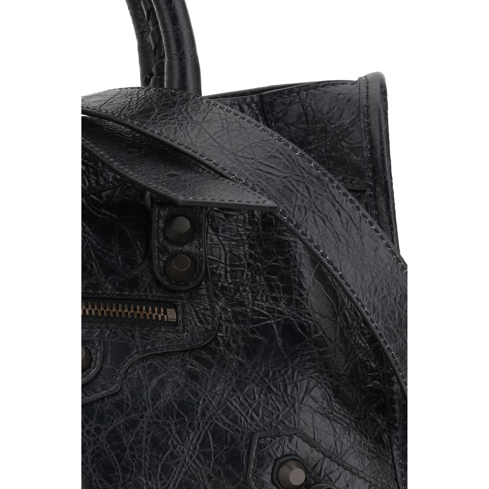 Balenciaga Black Calf Leather Bos Taurus Shoulder Bag