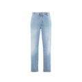 Balmain Blue Cotton Straight-Leg Jeans
