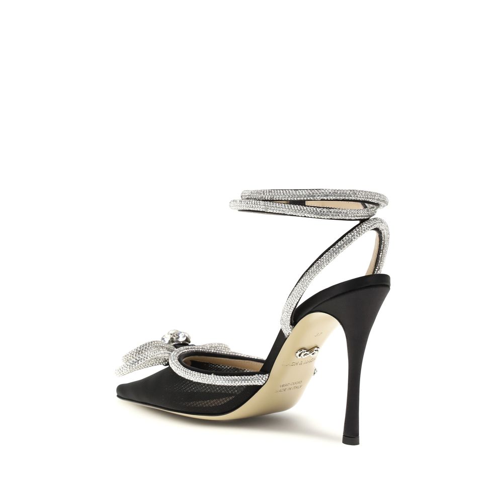 MACH & MACH Black Silk Pumps