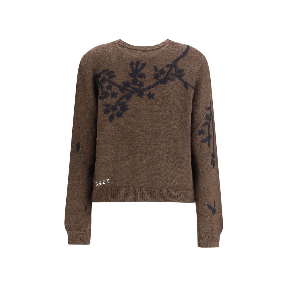 Baziszt Brown Alpaca Vicugna Pacos Cardigan