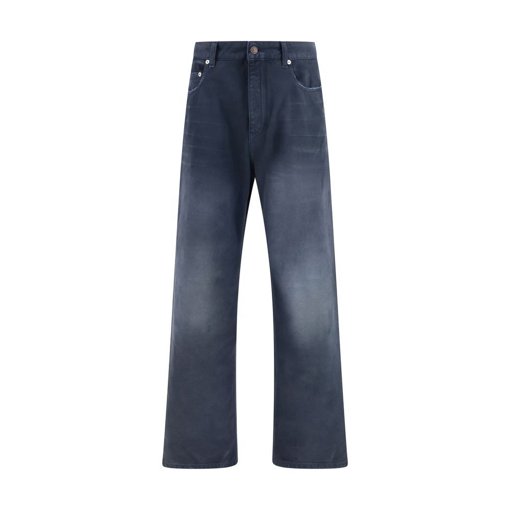Balenciaga Blue Cotton Bermuda Shorts