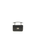 Valentino Garavani Black Calf Leather Bos Taurus Shoulder Bag