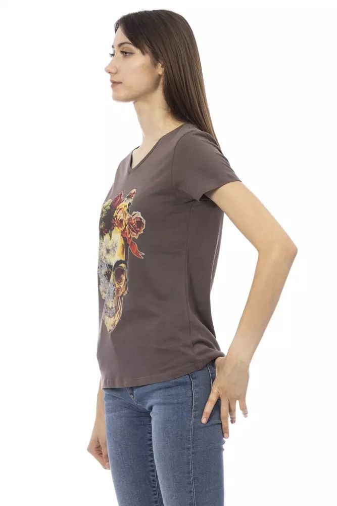 Trussardi Action Brown Cotton T-Shirt
