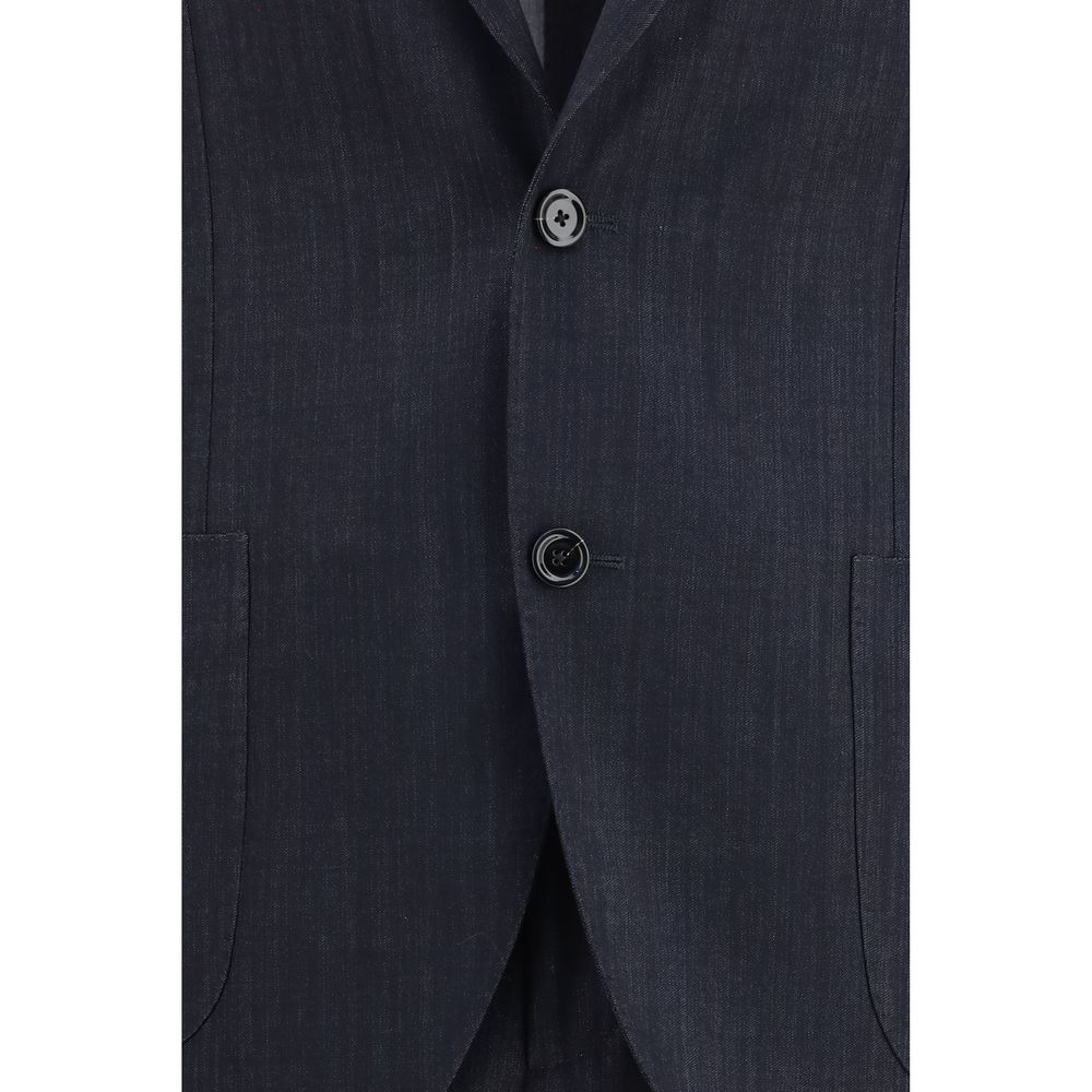 Lardini Blue Cotton Two-Piece Suit