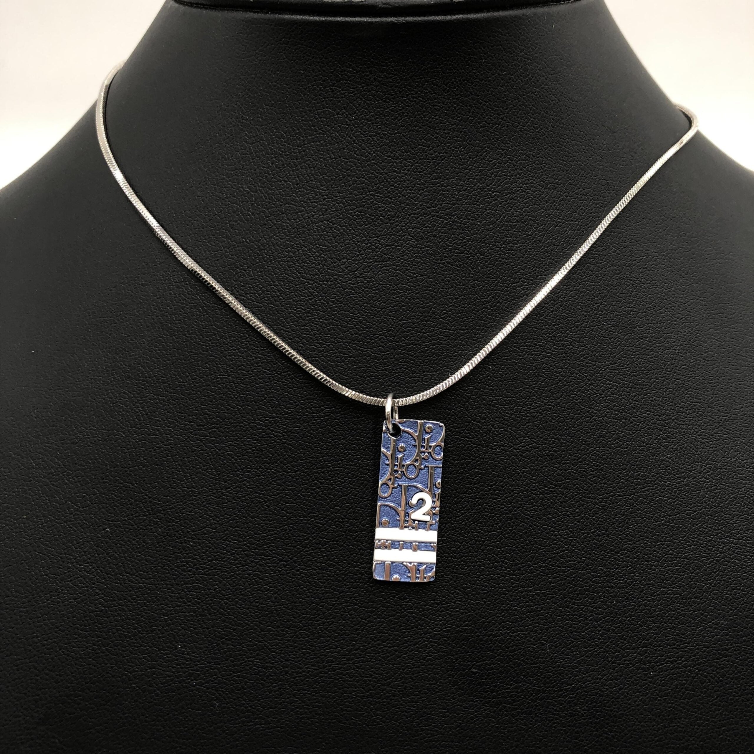 Christian Dior Blue Trotter Pendant Necklace
