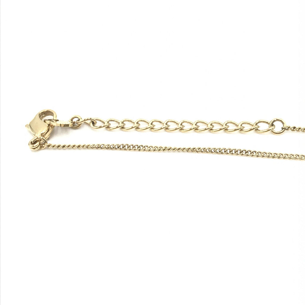 Christian Dior Dolphin Motif Rhinestone Gold Plated Necklace