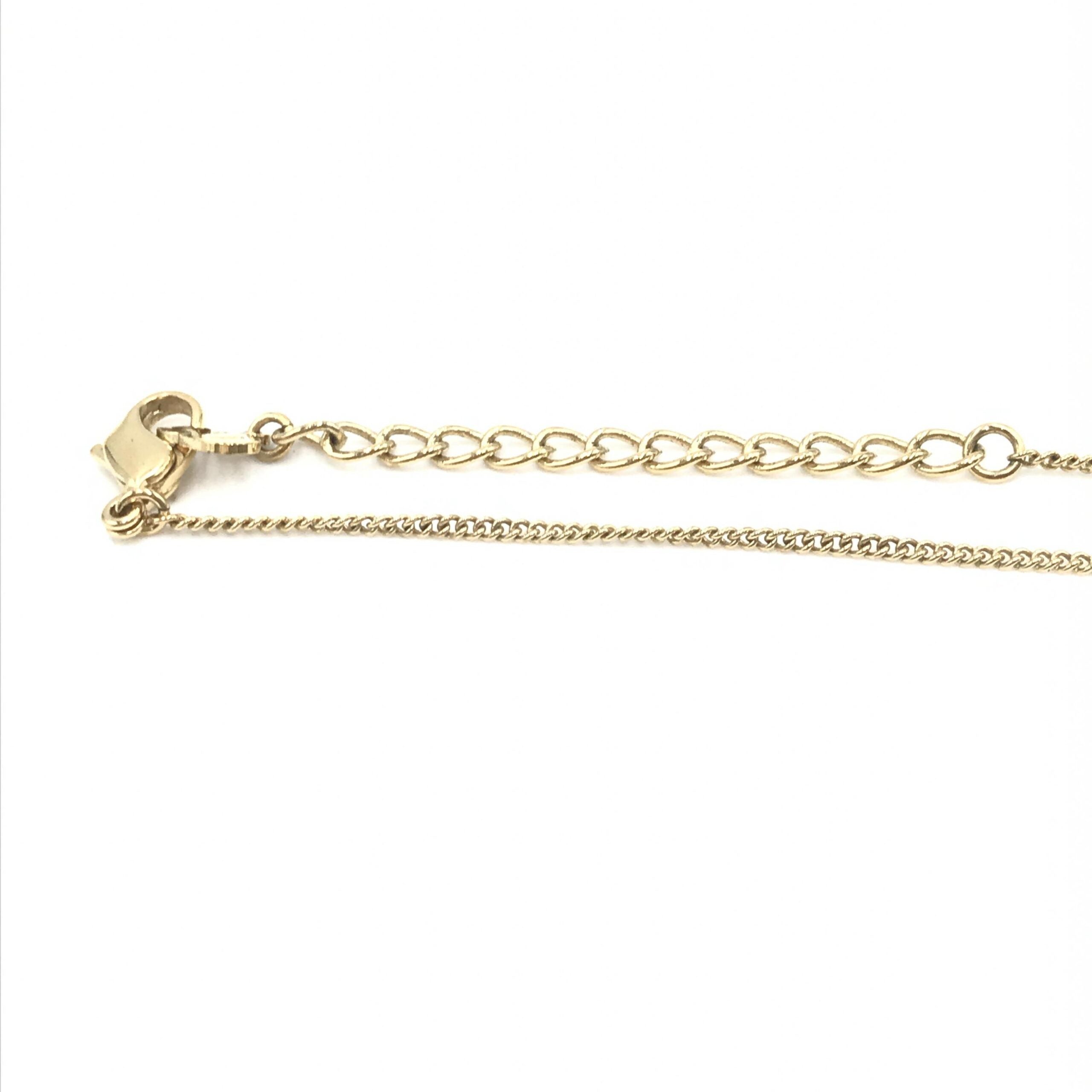Christian Dior Dolphin Motif Rhinestone Gold Plated Necklace