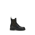 Fendi Black Calf Leather Bos Taurus Ankle Boots