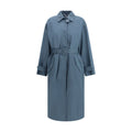 Fendi Blue Cotton Coat