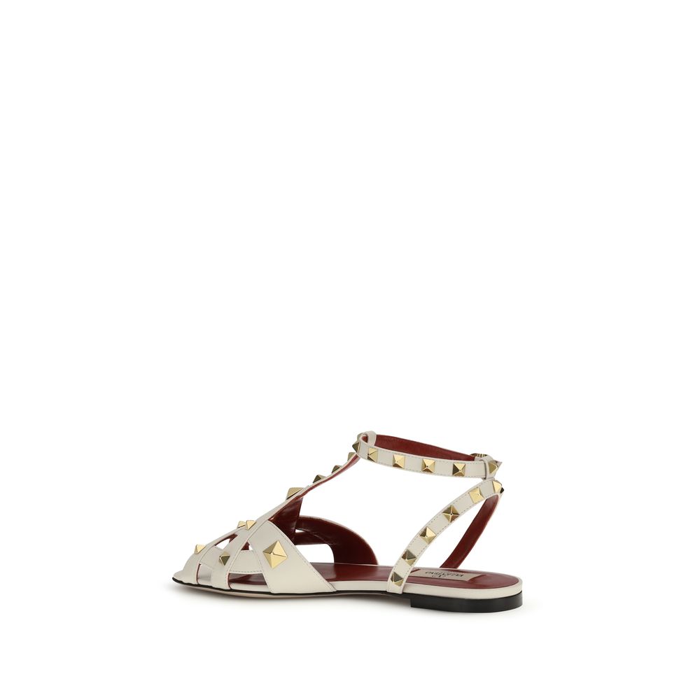 Valentino Garavani Beige Goatskin Sandals