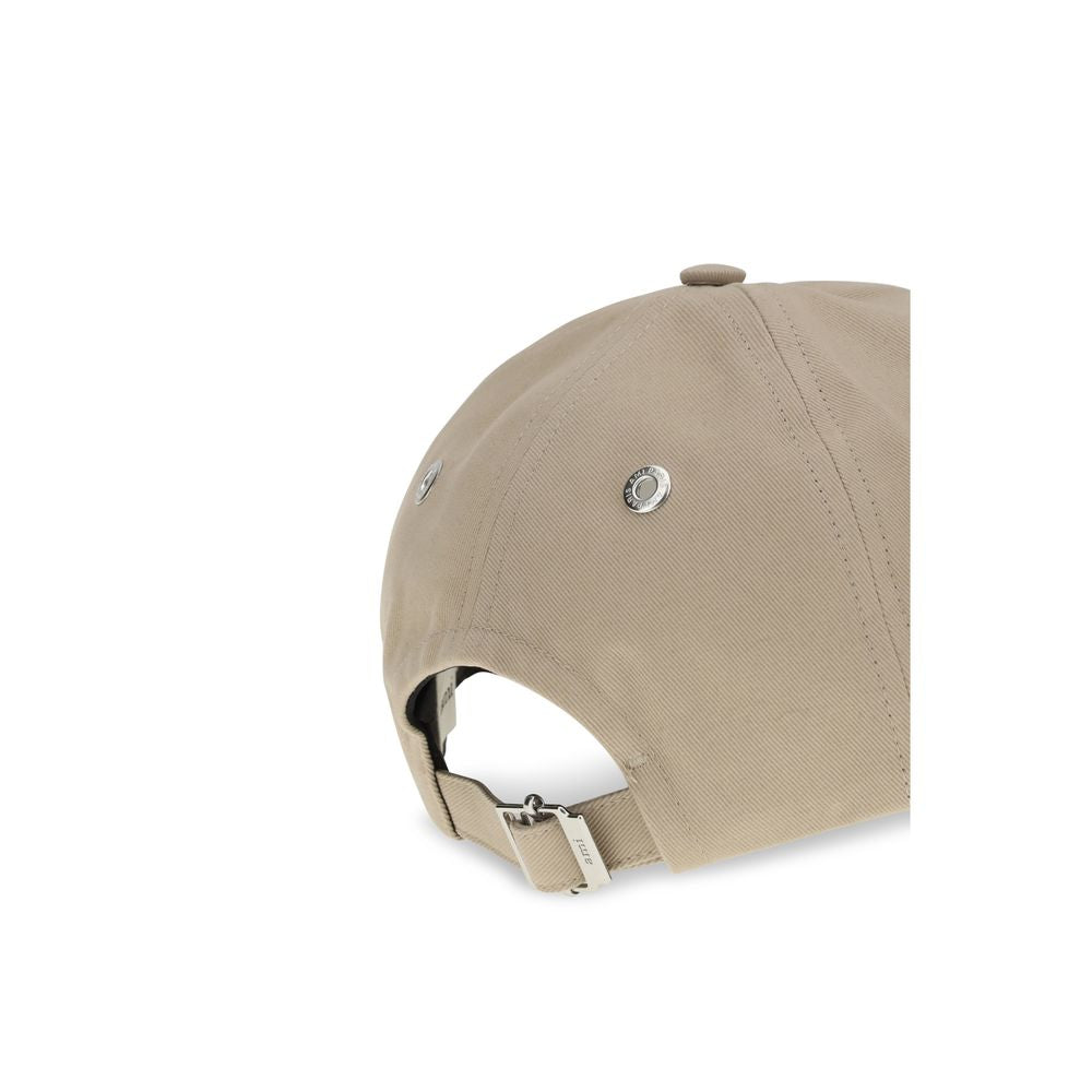 Ami Paris Beige Cotton Cap (Baseball Hat)