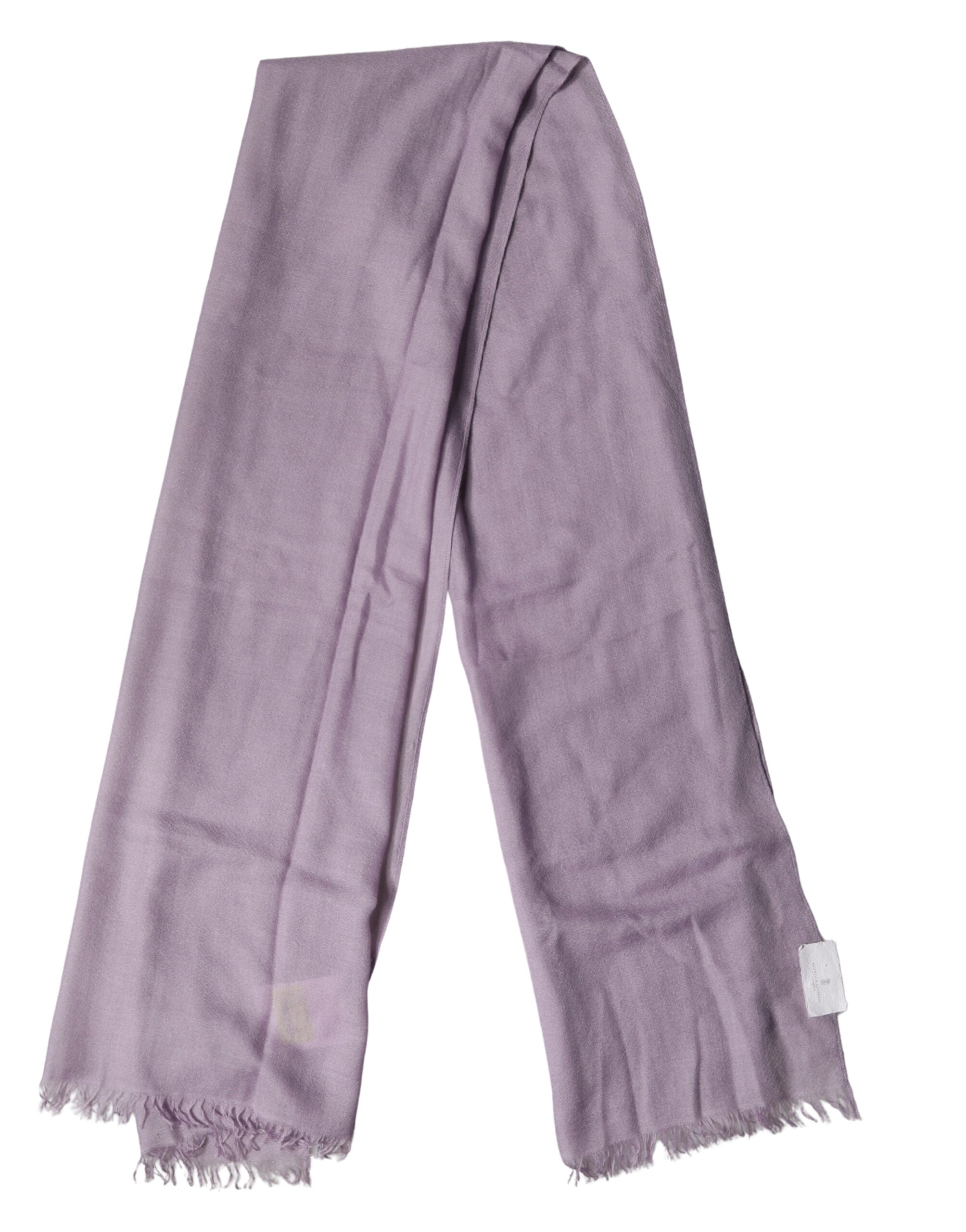 Brunello Cucinelli Purple Cashmere Silk Fringe Wrap 200cm x 95cm Scarf