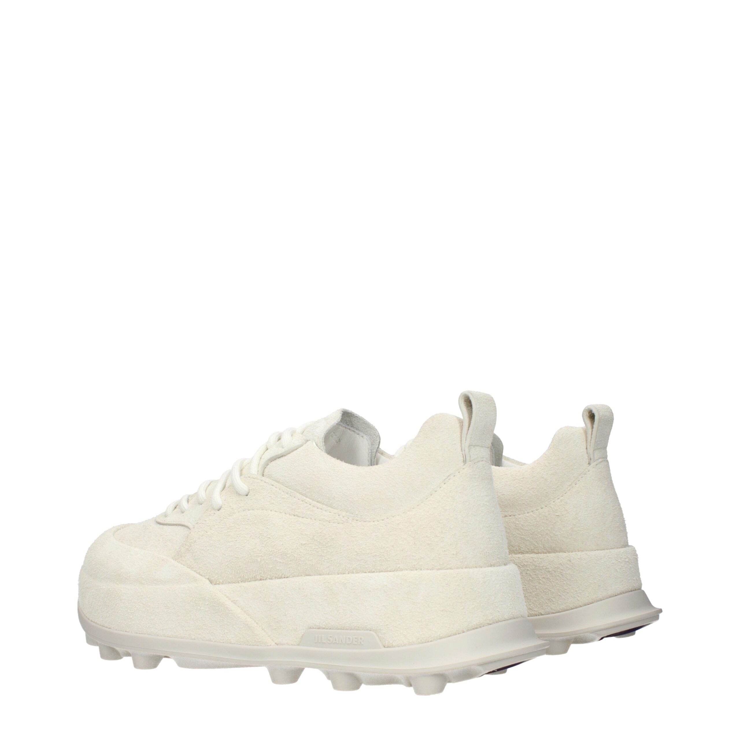 Jil Sander Beige Leather Chunky Sneakers