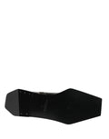 Dolce & Gabbana Black Leather Zip Closure Ankle Boots Shoes