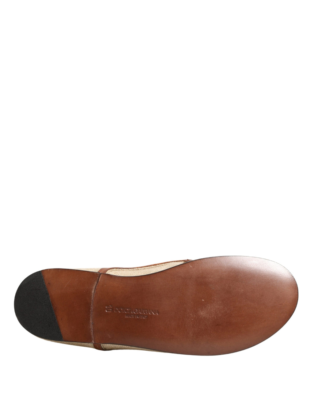 Dolce & Gabbana Beige Canvas Lace-Up Men Dress Derby Shoes