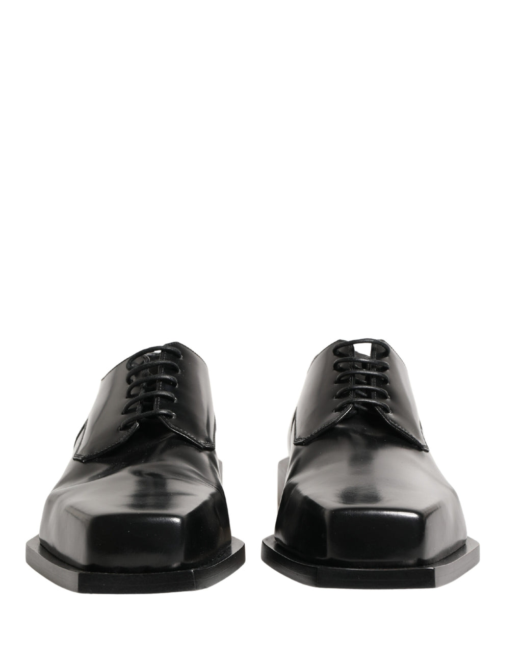 Dolce & Gabbana Black Matte Lace-Up Leather Dress Derby Shoes