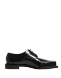 Dolce & Gabbana Black Matte Lace-Up Leather Dress Derby Shoes